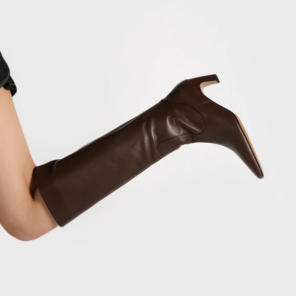 Youtube Leatherwork - Bottes hautes à petit bout carré