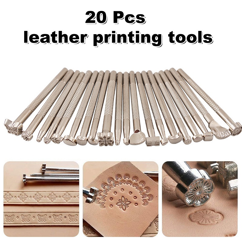 Leatherwork Embossing - 20 outils de marquage pour cuir,