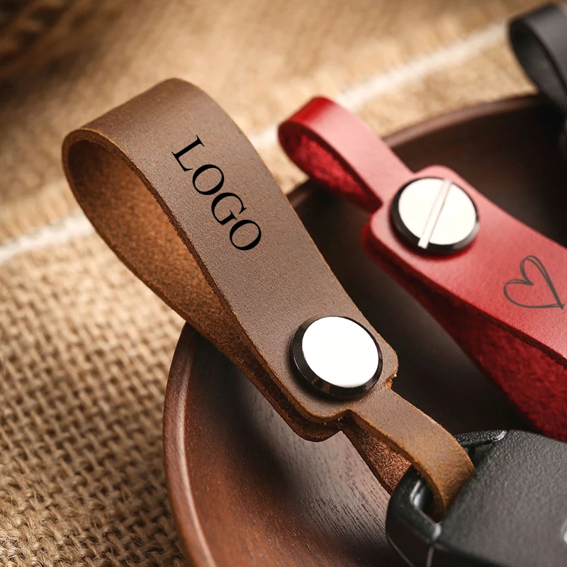 Leatherwork Keychain - Porte-clés en cuir de vachette véritable