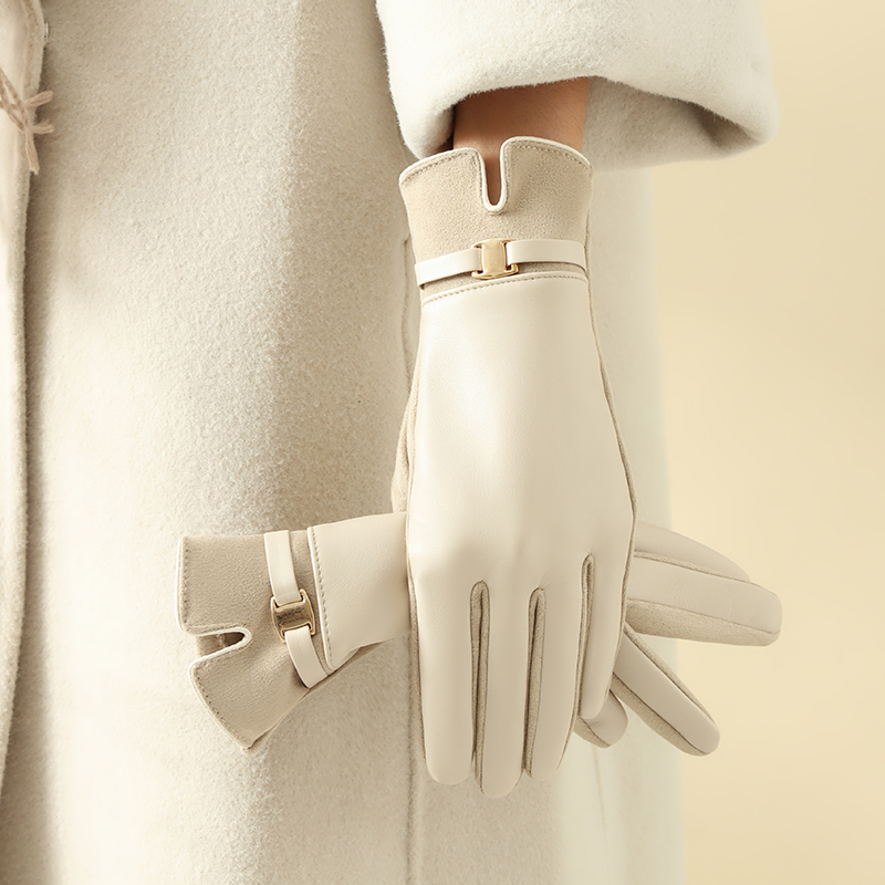 Leather Work Winter Gloves - 1 paire de gants pour femmes