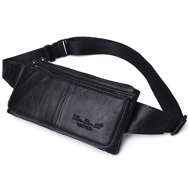 Leatherwork Fasteners - Sac banane pour homme en cuir