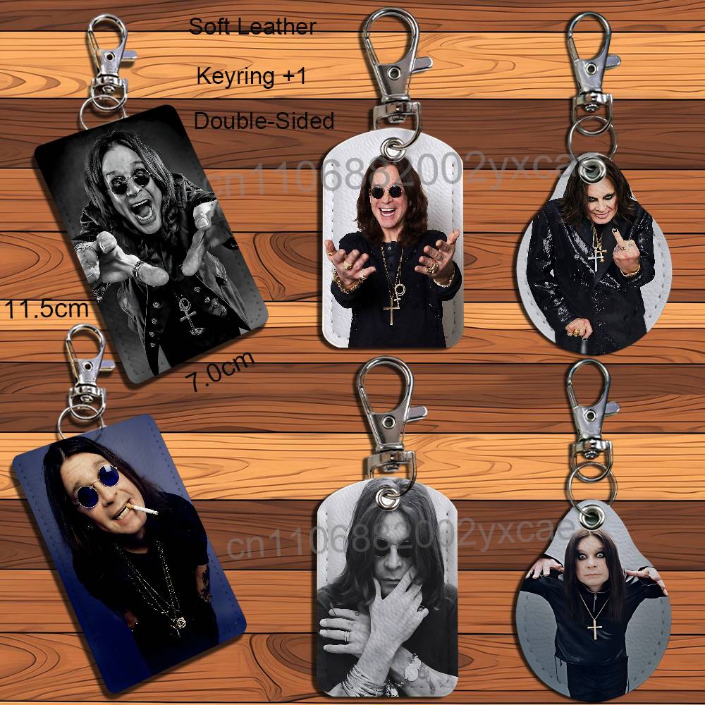 Leatherwork Keychain - Porte-cartes noir Ozzy pour cartes bancaires,