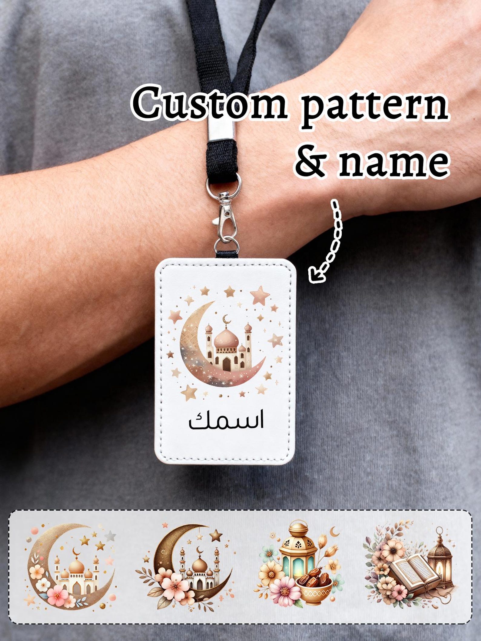 Unique Leather Work - Porte-badge personnalisé avec cordon, porte-carte de