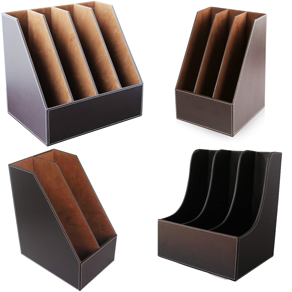 Leather Work Notepad - XRHYY-Dossier de bureau vertical en cuir,