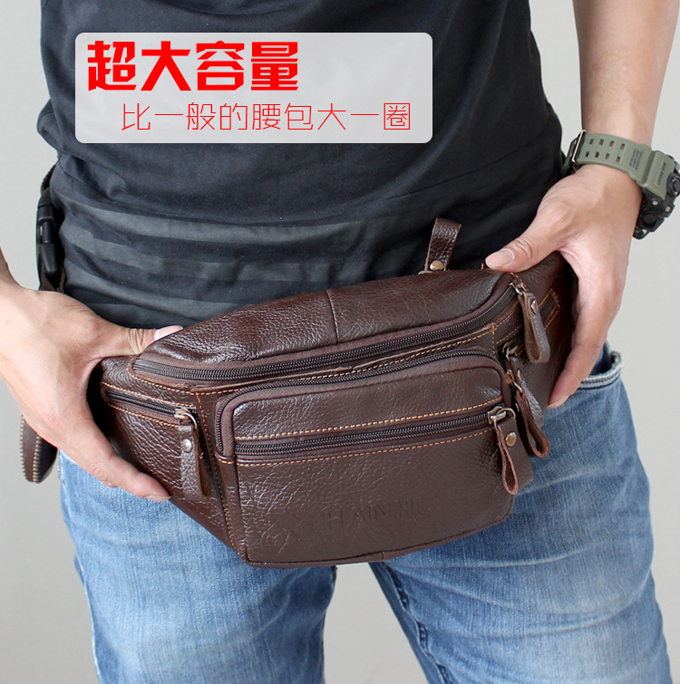 Leatherwork Fasteners - Sac de taille en cuir de
