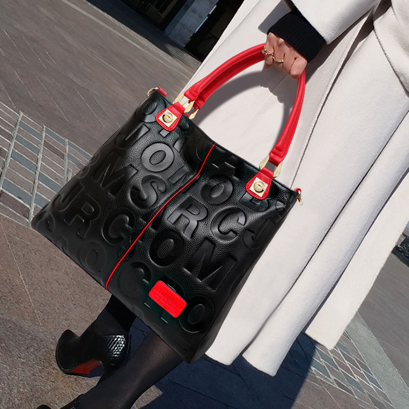 Leatherwork Embossing - Sac fourre-tout en cuir de vachette