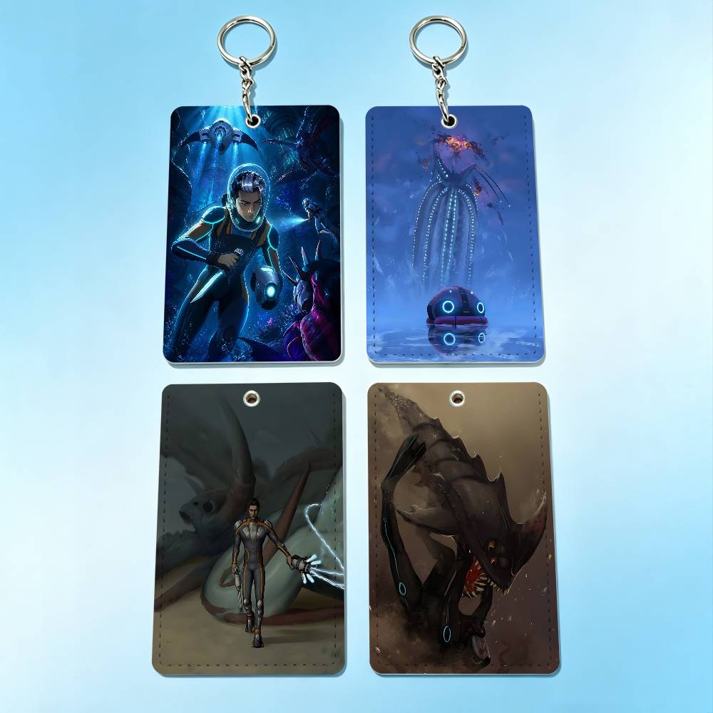 Leatherwork Keychain - Porte-badge porte-clés S-Subnautica 2, étui de