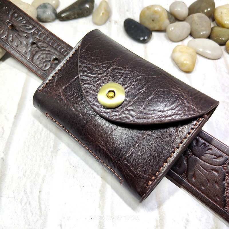 Leatherwork Fasteners - Blongk-Mini sac de taille en cuir