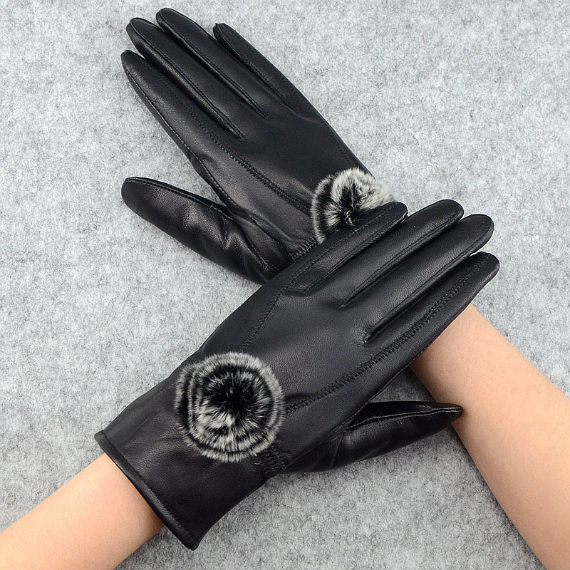 Leather Work Winter Gloves - Gants d'hiver en cuir véritable pour