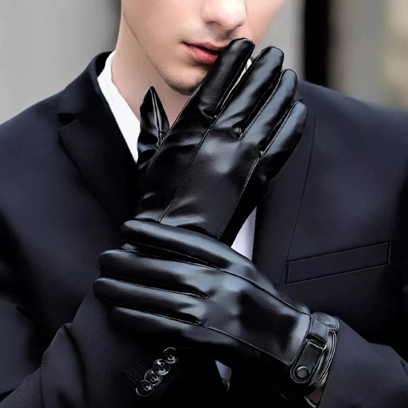 Leather Work Winter Gloves - Gants de moto imperméables et chauds