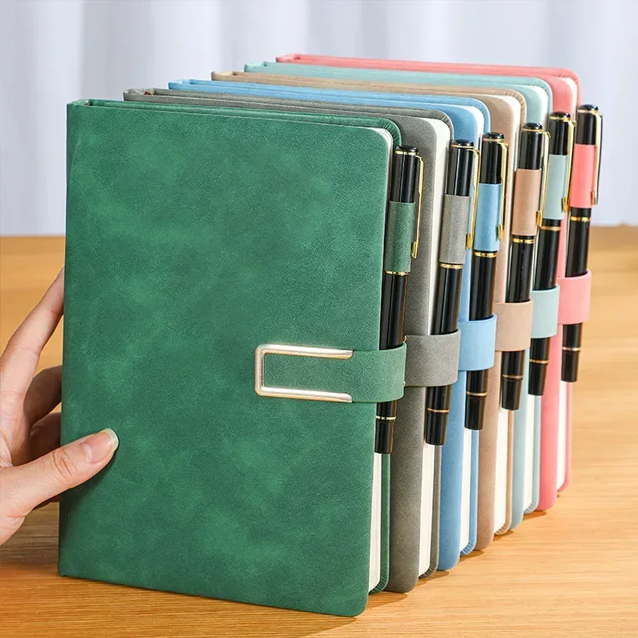 Leather Work Notepad - 1 carnet en cuir A5 vintage