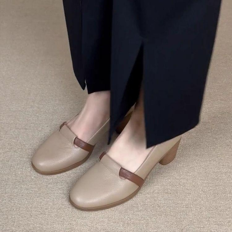 Leatherwork In French - Chaussures mocassins rétro pour femmes, style