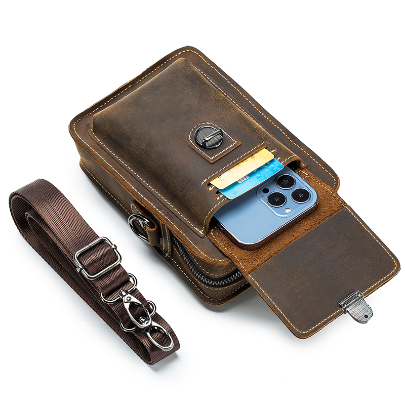 Crazy Horse peau hommes portan - Leatherwork Fasteners avis et prix