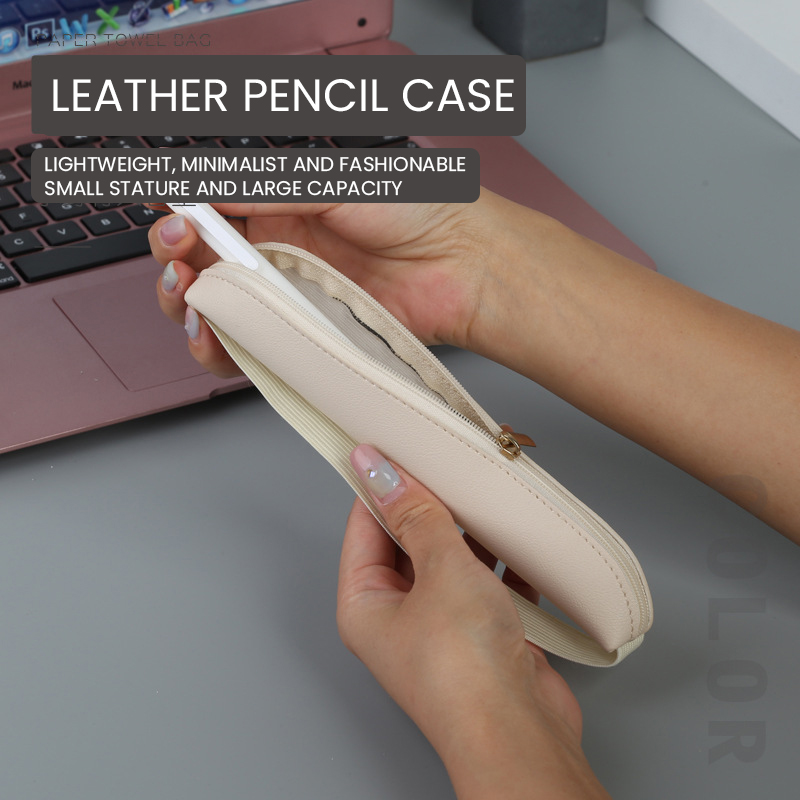 Porte-stylo en cuir PU avec fe - Leather Work Notepad avis et prix