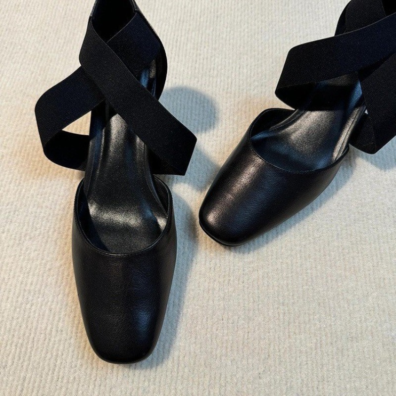 Sandales à talons carrés en cu - Leatherwork In French avis et prix
