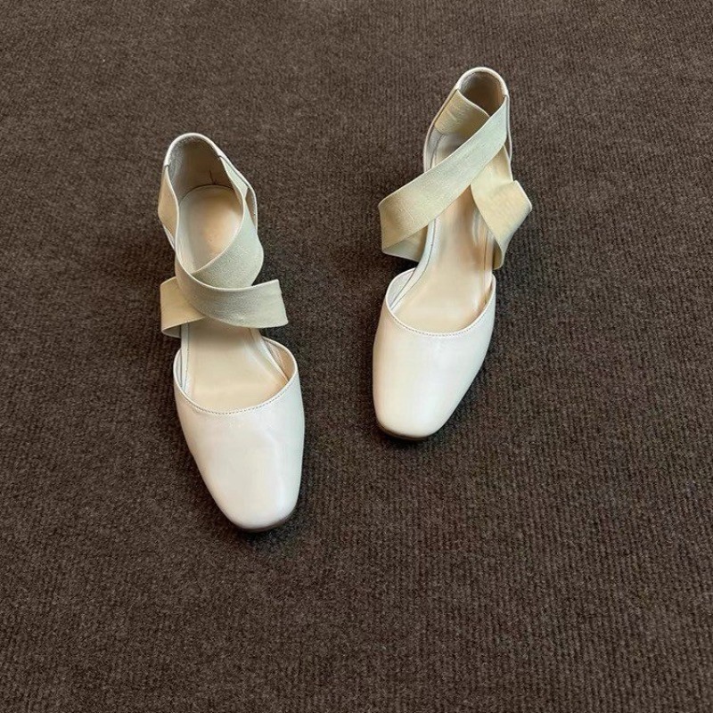 Sandales à talons carrés en cu - Leatherwork In French avis et prix