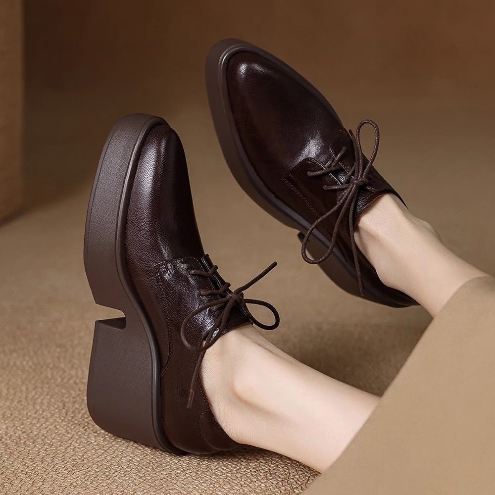 Mocassins à plateforme en cuir - Leatherwork In French avis et prix