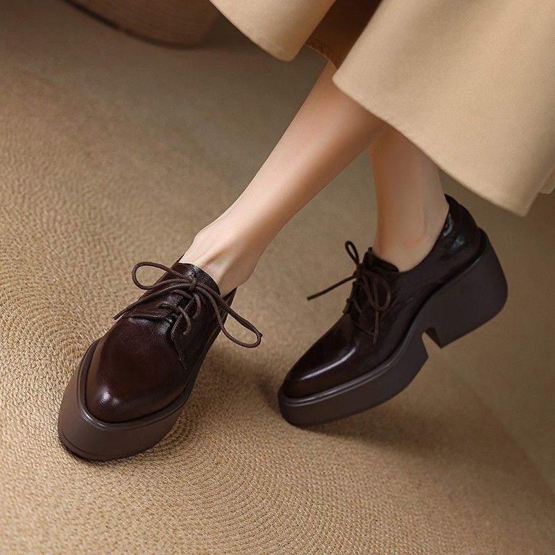 Mocassins à plateforme en cuir - Leatherwork In French avis et prix