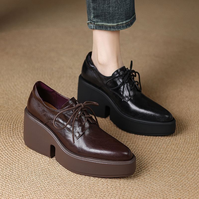 Mocassins à plateforme en cuir - Leatherwork In French avis et prix