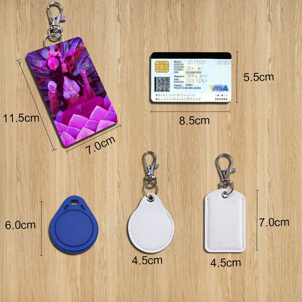 Porte-cartes Doja Cat rouge po - Leatherwork Keychain avis et prix