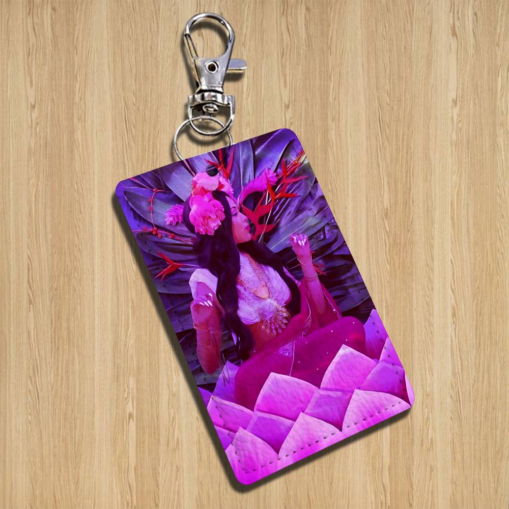 Porte-cartes Doja Cat rouge po - Leatherwork Keychain avis et prix