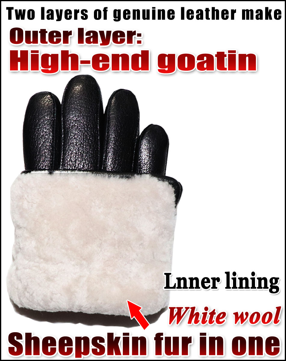 Gants en cuir pour hommes text - Leather Work Winter Gloves avis et prix