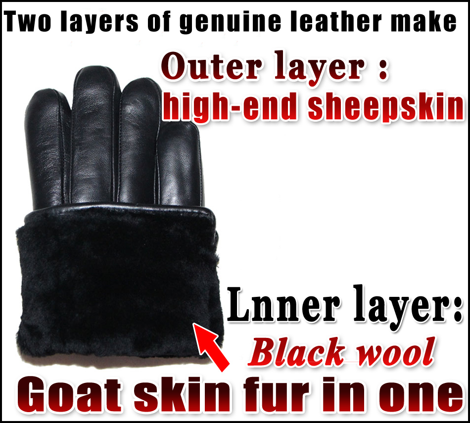 Gants en cuir pour hommes text - Leather Work Winter Gloves avis et prix
