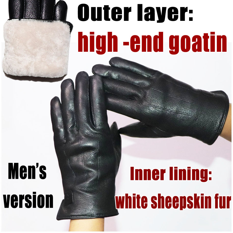 Gants en cuir pour hommes text - Leather Work Winter Gloves avis et prix