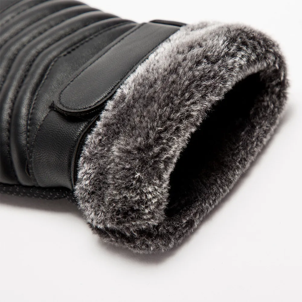 Gants D'hiver HOMMES Fourrure  - Leather Work Winter Gloves avis et prix