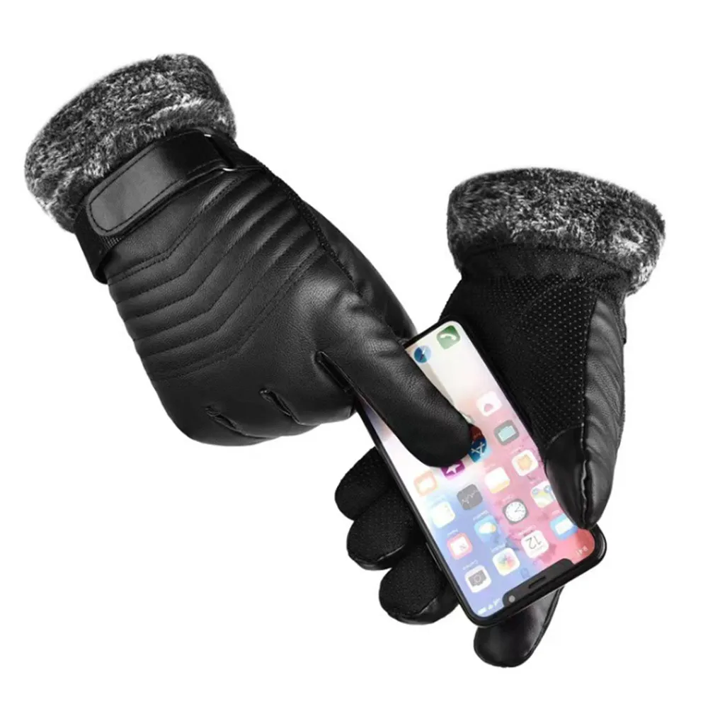 Gants D'hiver HOMMES Fourrure  - Leather Work Winter Gloves avis et prix